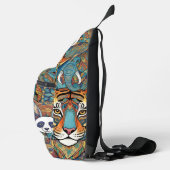 Farbige Tiermandala – Boho-Tier Crossbody Bag (Rechts)