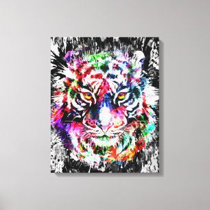 Farbige Tiger Canvas Big Tiger Art Print Leinwanddruck
