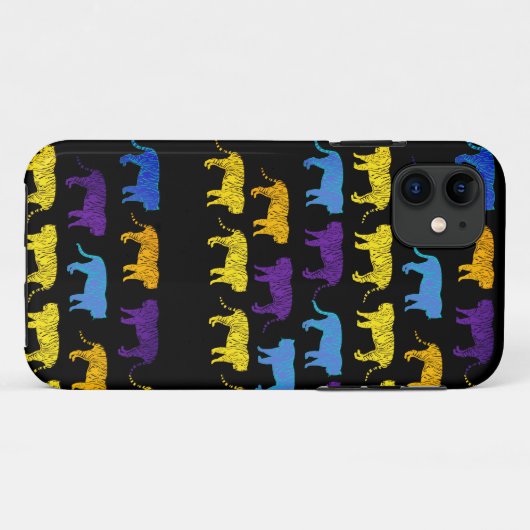 Farbige Tiger Case-Mate iPhone Hülle (Rückseite (Horizontal))