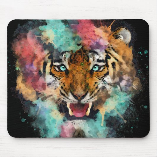 Farbige Tiger Head Mousepad (Vorne)