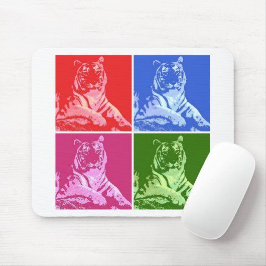 Farbige Tiger Mousepad (Mit Mouse)