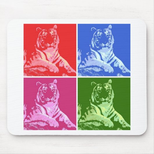 Farbige Tiger Mousepad (Vorne)