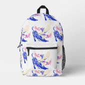 Farbige Tiger Print Backpack Bedruckter Rucksack (Vorderseite)