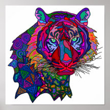 Farbige Tiger Print