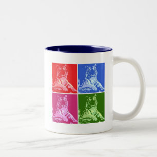 Farbige Tiger Zweifarbige Tasse