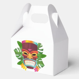 Farbige Tiki und Blume Geschenkschachtel