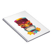 Farbige Tiki und Blume Notizblock (Rechte Seite)