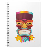 Farbige Tiki und Blume Notizblock (Vorderseite)