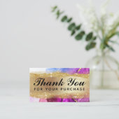 Farbige Tinte Vielen Dank für Ihren Kauf in Gold Visitenkarte (Stehend Vorderseite)