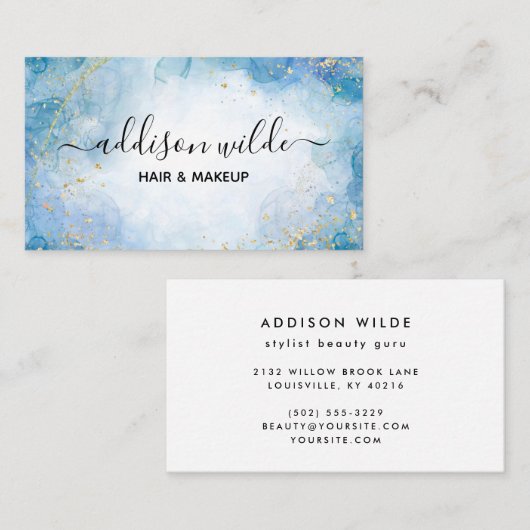 Farbige Tinte Visitenkarte (Vorne/Hinten)