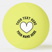 Farbige Tischtennisbälle mit Herzlogo Tischtennisball (Vorderseite)