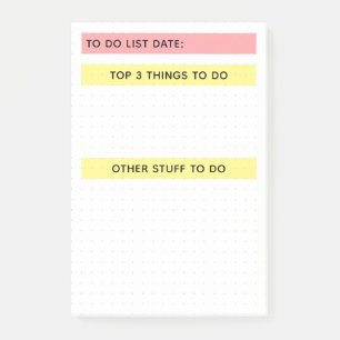 Farbige To-Do-Liste Post-it Klebezettel