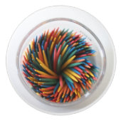 Farbige Toothpicks-Keramik Keramikknauf (Vorderseite)