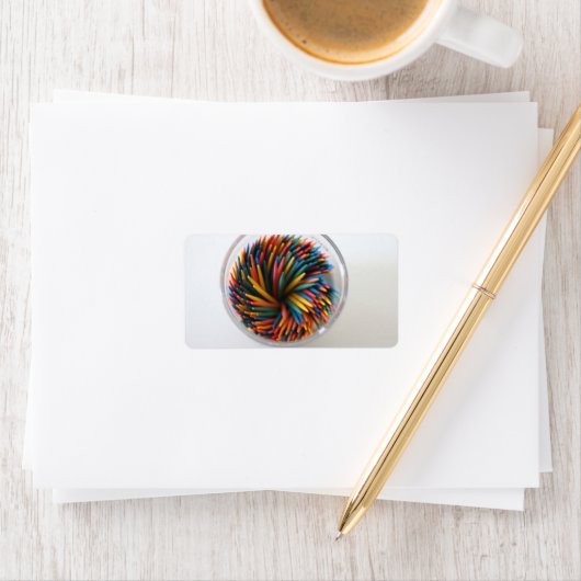 Farbige Toothpicks Labels Adressaufkleber (Insitu)