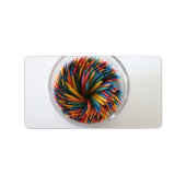 Farbige Toothpicks Labels Adressaufkleber (Vorne)