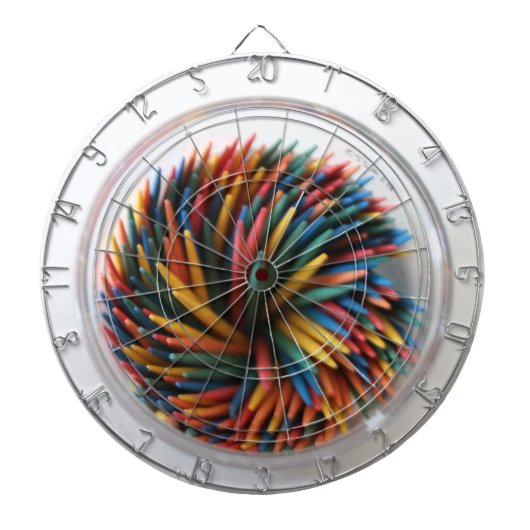 Farbige Toothpicks Metallkäfig Dartscheibe (vorne)