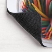 Farbige Toothpicks Mousepad (Ecke)