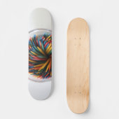 Farbige Toothpicks Skateboard (Vorderseite)