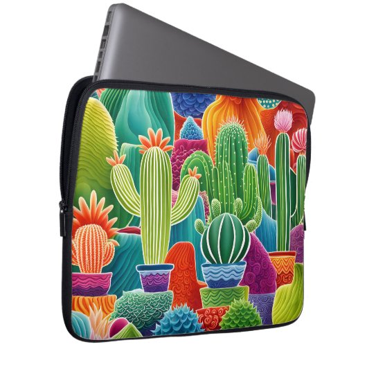 Farbige Töpfe Laptopschutzhülle (Vorne Rechts)