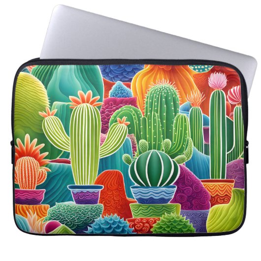 Farbige Töpfe Laptopschutzhülle (Vorderseite)