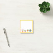 Farbige Töpfe und Blume Post-it Klebezettel (Büro)