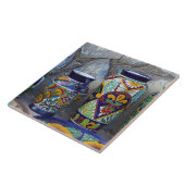 Farbige Töpferwaren zum Verkauf im Stadtzentrum vo Fliese (Seite)