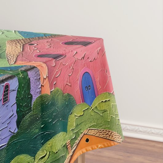 Farbige toskanische Häuser Tischdecke (Beispiel)