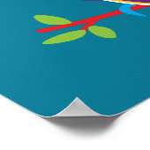 Farbige Toucan-Grafik-Kids Kinderzimmer Art Poster (Ecke)