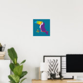 Farbige Toucan-Grafik-Kids Kinderzimmer Art Poster (Heimbüro)