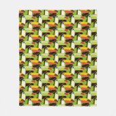 Farbige Toucans Fleecedecke (Vorderseite)