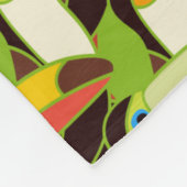Farbige Toucans Fleecedecke (Ecke)