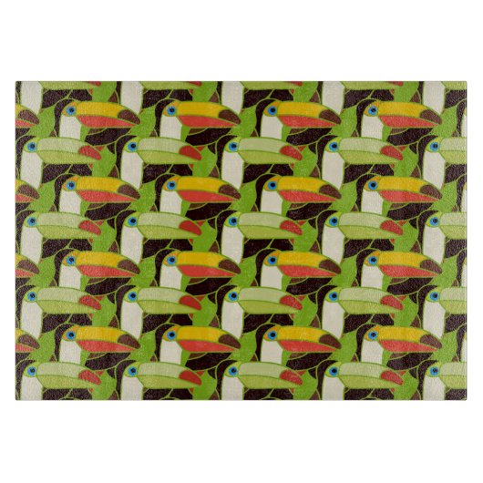 Farbige Toucans Schneidebrett (Vorderseite)