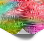 Farbige Tourmaline-Brillen-Textur Poster (Ecke)
