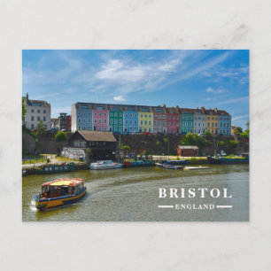 Farbige Townhouses am Bristol Harbourside Feiertagspostkarte