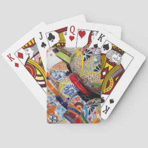 Farbige traditionelle handbemalte mexikanische Töp Spielkarten