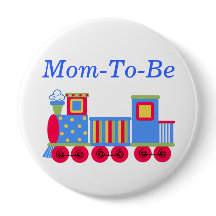 Farbige Train Baby Shower Mommy Button Taste