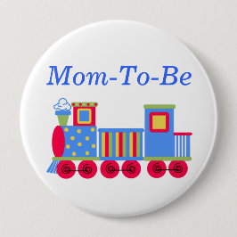 Farbige Train Baby Shower Mommy Button Taste