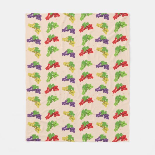 Farbige Trauben Fleecedecke (Vorderseite)