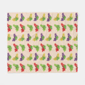 Farbige Trauben Fleecedecke (Vorderseite (Horizontal))