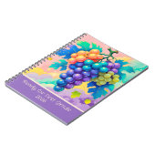 Farbige Trauben für 1. Klasse 2025 Notizblock (Linke Seite)