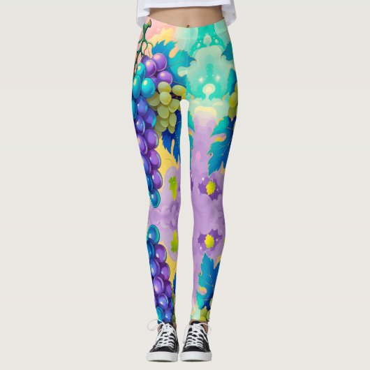 Farbige Trauben Leggings (Vorderseite)