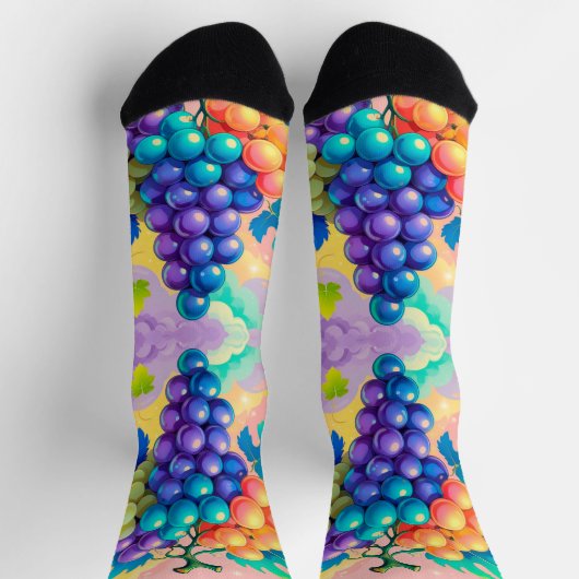 Farbige Trauben Socken (Oben)