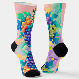 Farbige Trauben Socken