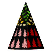 Farbige Trees Party Hat Partyhütchen (Rückseite)