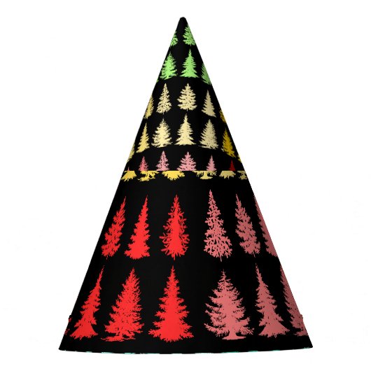 Farbige Trees Party Hat Partyhütchen (Vorderseite)