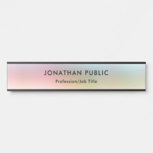 Farbige Trendy Elegante Moderne Vorlage Türschild