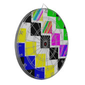 Farbige Treppe Dartscheibe (Vorderseite Links)