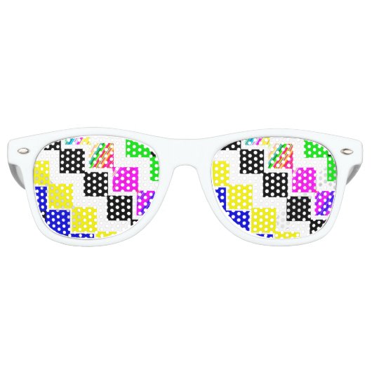 Farbige Treppe Partybrille (Vorderseite)