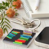 Farbige Treppe Schlüsselanhänger (Vorderseite rechts)