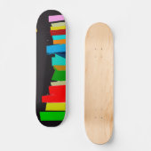 Farbige Treppe Skateboard (Vorderseite)